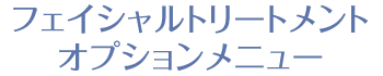 フェイシャルトリートメント オプションメニュー